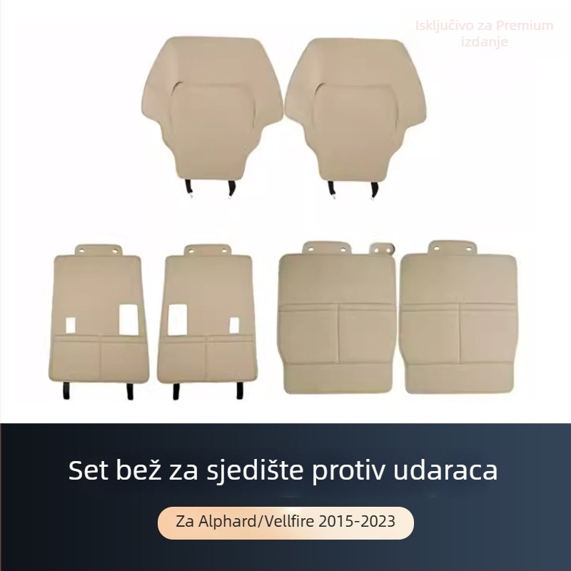 Zaštitna podstava za stražnji dio sjedala ALF30 – kožna, prilagodljiva obrada, kompatibilno s Toyota Alphard 15–22