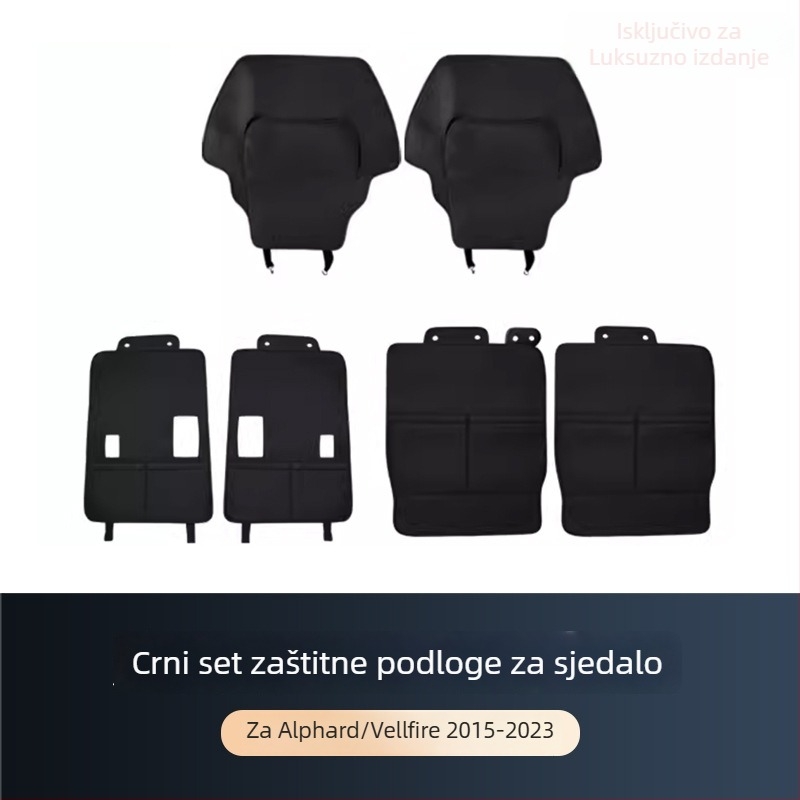 Zaštitna podstava za stražnji dio sjedala ALF30 – kožna, prilagodljiva obrada, kompatibilno s Toyota Alphard 15–22