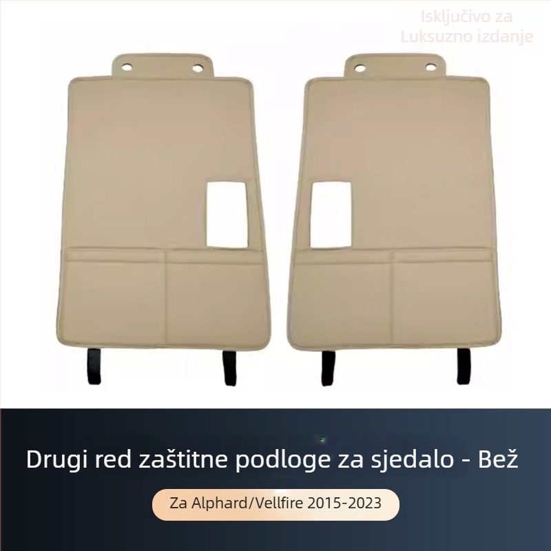 Zaštitna podstava za stražnji dio sjedala ALF30 – kožna, prilagodljiva obrada, kompatibilno s Toyota Alphard 15–22