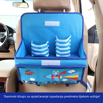 Organizator stražnjeg dijela sjedala automobila – Oxford tkanina, velika kapaciteta, uzorak karikatura, tisk logotipa