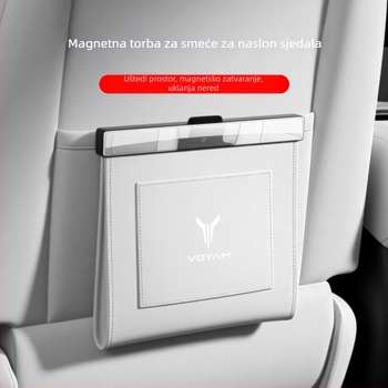 Kožna torba za otpad u automobilu, za stražnji dio sjedala, magnetska, vodootporna, 5 L