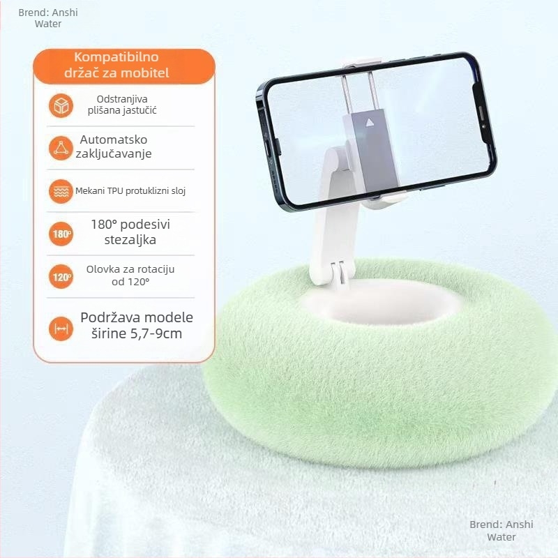 An shishui Držač za tablet s plišanim jastukom, podrška za krevet, aluminijski nosač za telefon, IP stil