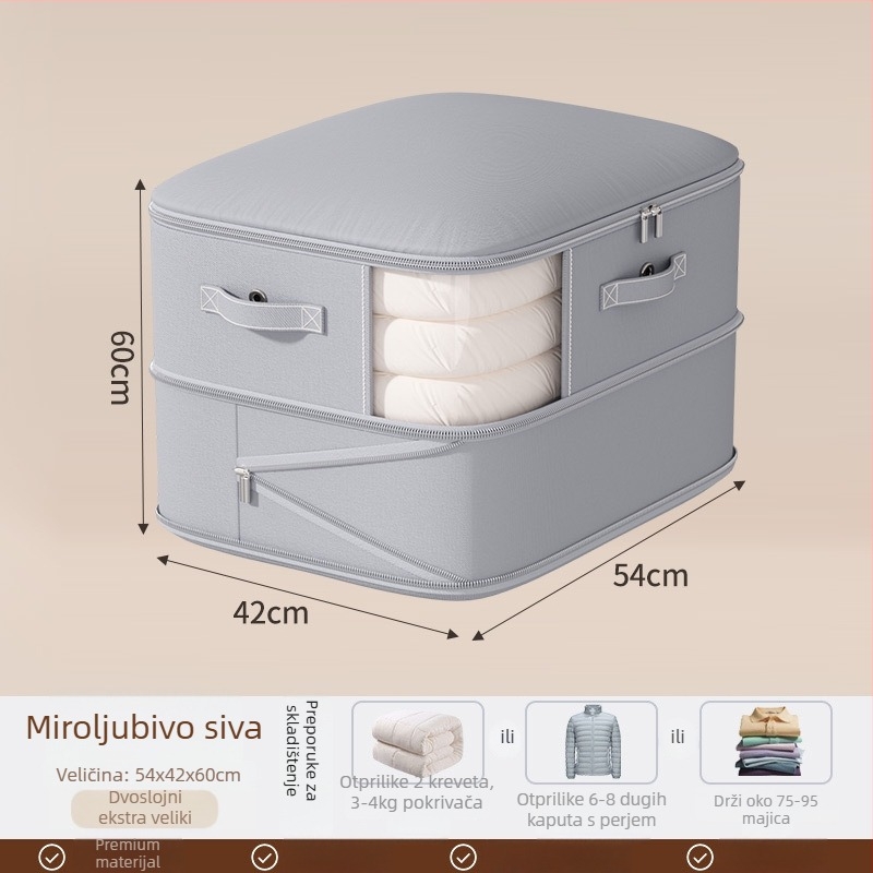 Torba za pohranu ćebeta, velika zapremina, twill tkanina, kubni oblik, model SND1101