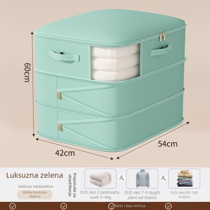 Torba za pohranu ćebeta, velika zapremina, twill tkanina, kubni oblik, model SND1101