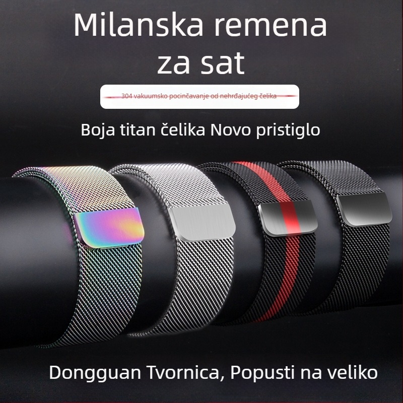 S10 metalni magnetski Milanese remen za Apple Watch