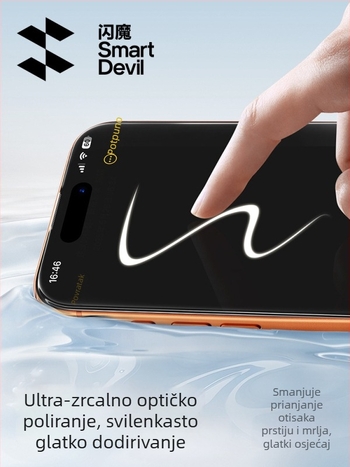 Tvrdo staklo zaštitnik cijelog zaslona za iPhone 16 Pro Max (Brand: Zifan; Materijal: Asahi staklo; Tip filma: Cijeli zaslon; Značajke filma: HD)