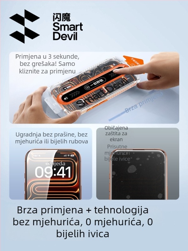 Tvrdo staklo zaštitnik cijelog zaslona za iPhone 16 Pro Max (Brand: Zifan; Materijal: Asahi staklo; Tip filma: Cijeli zaslon; Značajke filma: HD)