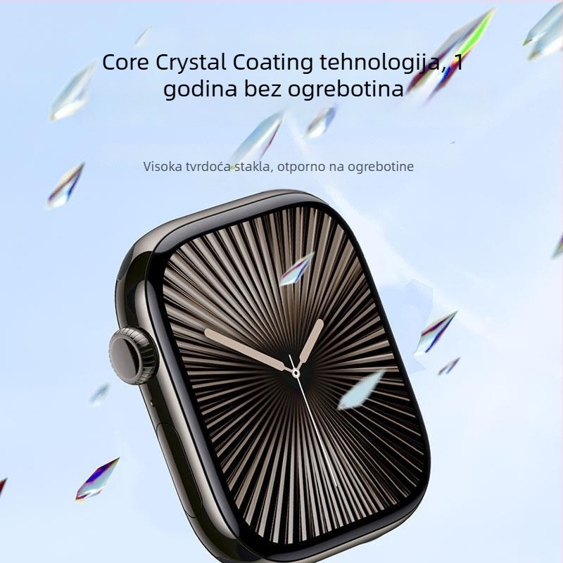 Prednji zaštitni film za Apple Watch Series S7/S8/S9/S10 – hidrogel, otpornost na padove
