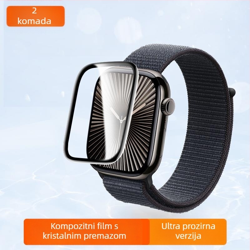 Prednji zaštitni film za Apple Watch Series S7/S8/S9/S10 – hidrogel, otpornost na padove