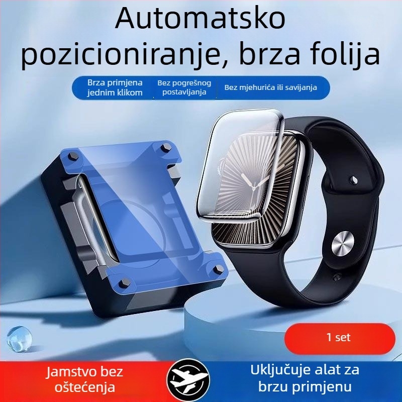 Prednji zaštitni film za Apple Watch Series S7/S8/S9/S10 – hidrogel, otpornost na padove