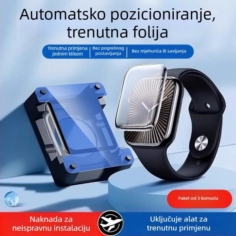 Prednji zaštitni film za Apple Watch Series S7/S8/S9/S10 – hidrogel, otpornost na padove