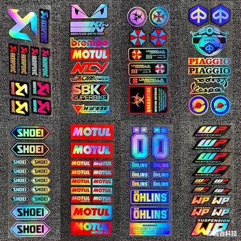 Set naljepnica za motocikl i kacigu s reflektirajućim laserskim učinkom za natjecateljske sponzorske naljepnice
