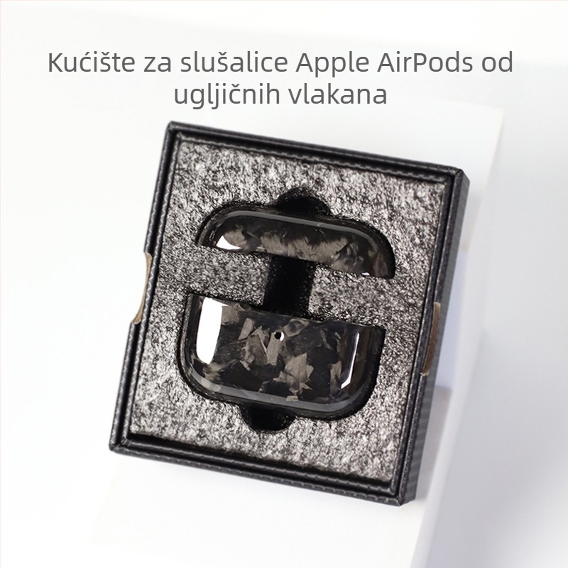 Zaštitni kućiš AirPods Pro 2. generacije i AirPods 3, tvrdi kućište, karbonska vlakna kovana, ručno izrađeni perli, mogućnost prilagodbe