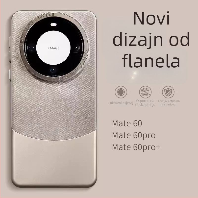 Huawei Pura70 Ultra / Mate60 Pro+ zaštitna maska s šarenim flanelom i magnetskim zatvaračem, otporna na padove