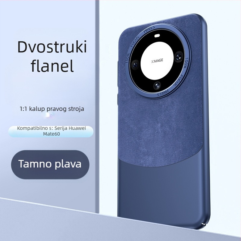 Huawei Pura70 Ultra / Mate60 Pro+ zaštitna maska s šarenim flanelom i magnetskim zatvaračem, otporna na padove