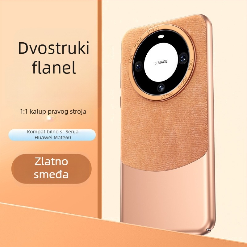 Huawei Pura70 Ultra / Mate60 Pro+ zaštitna maska s šarenim flanelom i magnetskim zatvaračem, otporna na padove