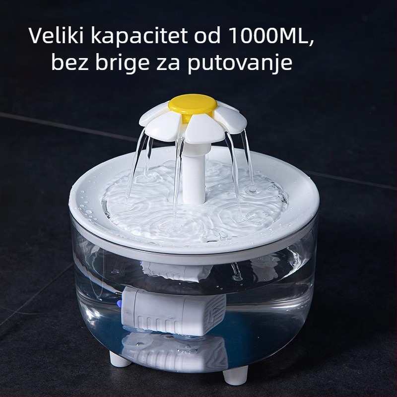 Automatski cirkulirajući dispenzer vode za mačke i pse s odvojivim dizajnom