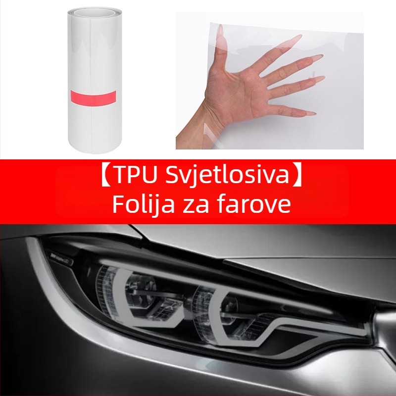 TPU film za svjetla s promjenom boje po osvjetljenju, samoreparirajuća zaštitna folija protiv ogrebotina za prednja i stražnja svjetla