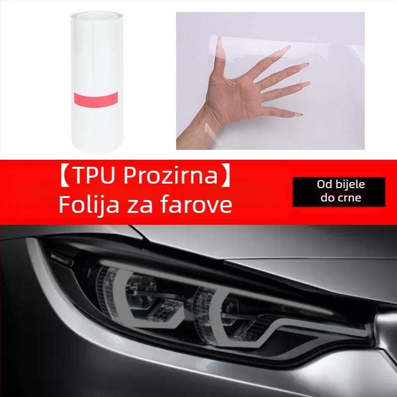 TPU film za svjetla s promjenom boje po osvjetljenju, samoreparirajuća zaštitna folija protiv ogrebotina za prednja i stražnja svjetla