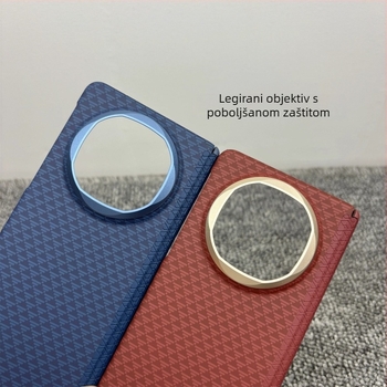 Futrola za Huawei Mate X5 s magnetskim držačem, Kevlar uzorak, X6 kolekcija, dvostruka središnja šarka, ultra-tanka PC zaštitna futrola