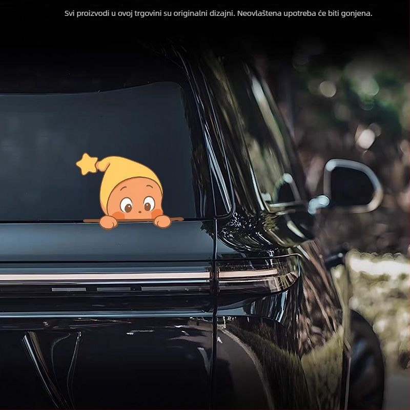 Reflektivna upozoravajuća naljepnica za karoseriju automobila – Marka Fan jing; Materijal: Naljepnica; Vrsta: Reflektivna upozoravajuća naljepnica; Ugradnja: sa usisnom čašom