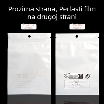 Perlasta CPP-film vrećica sa samouzavaranjem – dizajn protiv gušenja, pogodna za nakit i poklon pakiranje; Materijal: CPP film; Duljina zatvaranja: 5–20 cm