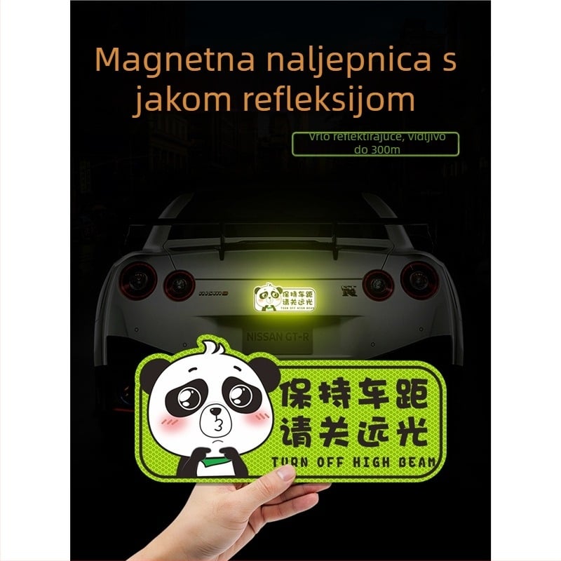 Reflektirajuća upozoravajuća naljepnica za noćnu vožnju — Montaža pomoću usisne čaše; Materijal: Naljepnica; Uzorak: Drugo; Brand: Sigh Time