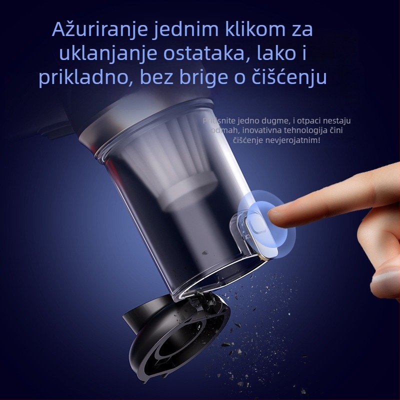 Bežični usisavač za auto – prijenosni ručni model s visokim usisnim kapacitetom (20V, 120W, 20000 Pa, punjiv, 5 m kabel)