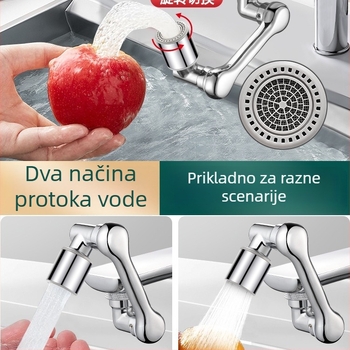 Univerzalni produživač slavine, rotirajući i zaštita od prskanja za umivaonik – višestruka funkcija