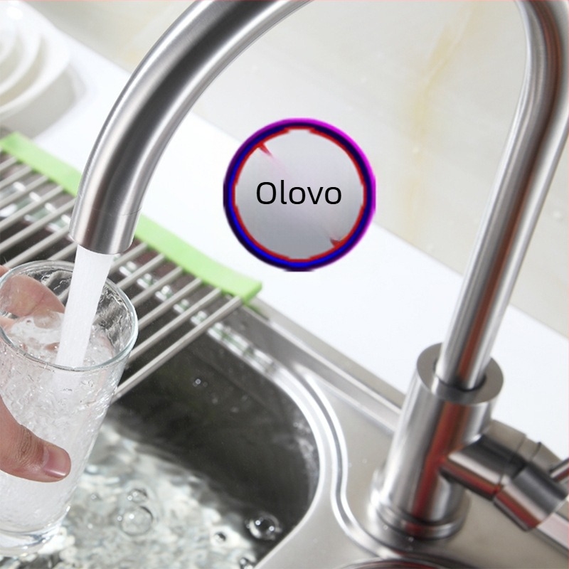 Kuhinjski miješajući faucet, 304 nerđajući čelik, jednoruk, keramički kartridž, 0–80°C