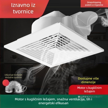Ventilator za ispušnu ventilaciju, stropni dizajn, model Ddpqs0107, 220V, 1400W, mehaničko upravljanje