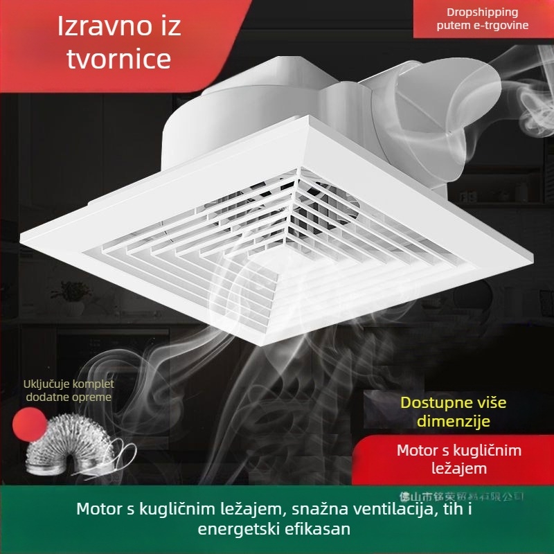 Ventilator za ispušnu ventilaciju, stropni dizajn, model Ddpqs0107, 220V, 1400W, mehaničko upravljanje