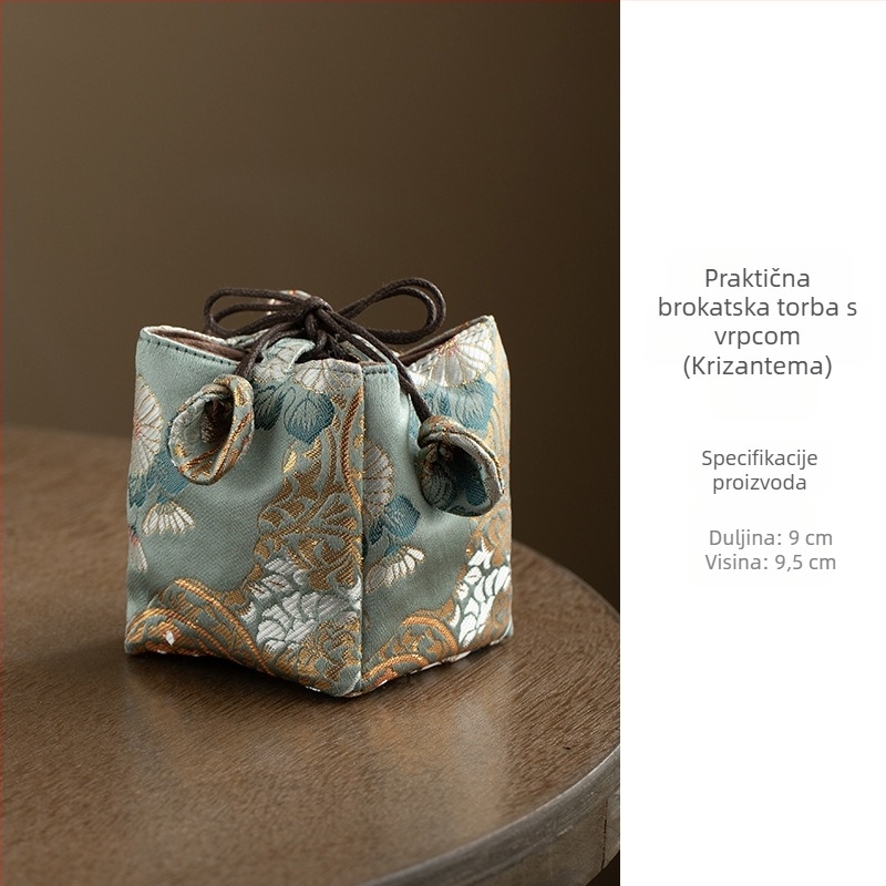 Pribor za ceremoniju čaja – nosiva tekstilna torba za čajni set, Daantang, novi kineski stil