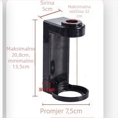 Oriental xindhi ABS univerzalni nosač bočica šampona i gela za tuširanje za hotele, podesiva kvačica bez bušenja, moderni minimalistički stil, težina 0,15 kg