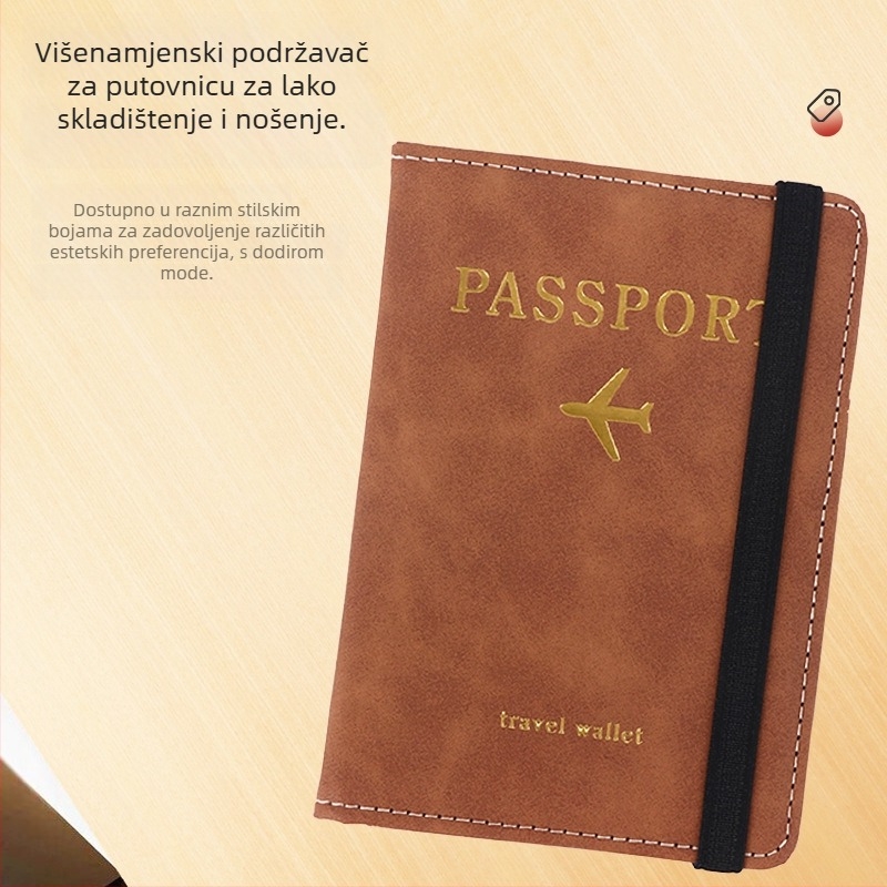 Držač za putovnicu i organizator dokumenata - PU prenosna torbica za putovanje s SIM utorom, unisex, otporna na habanje