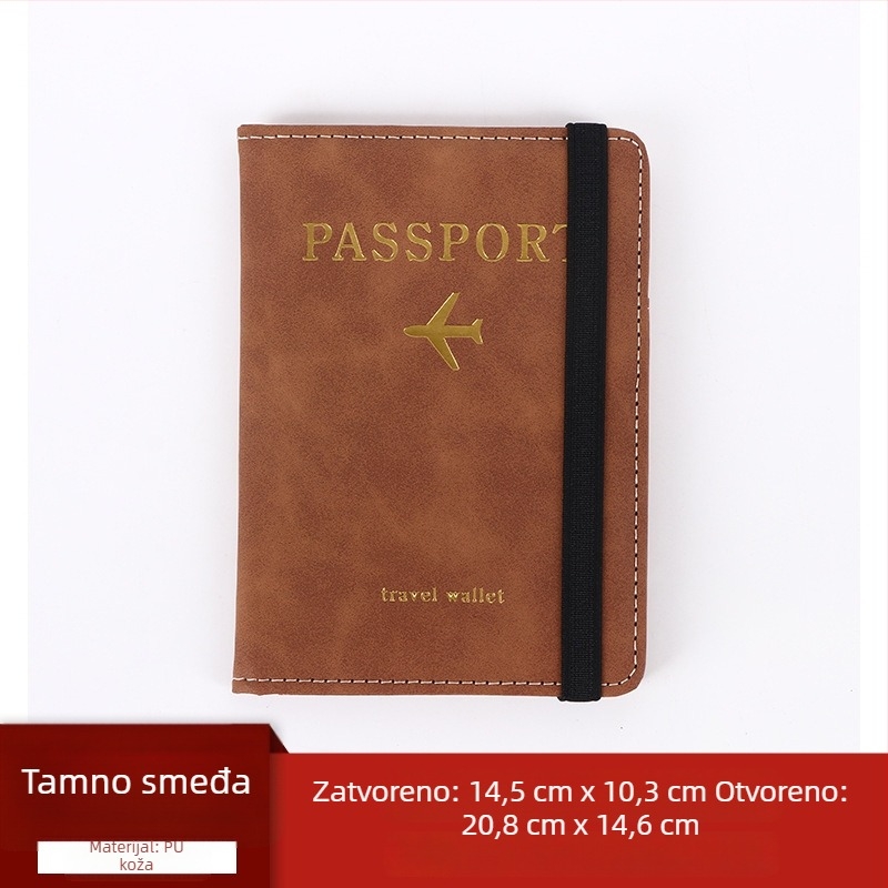 Držač za putovnicu i organizator dokumenata - PU prenosna torbica za putovanje s SIM utorom, unisex, otporna na habanje