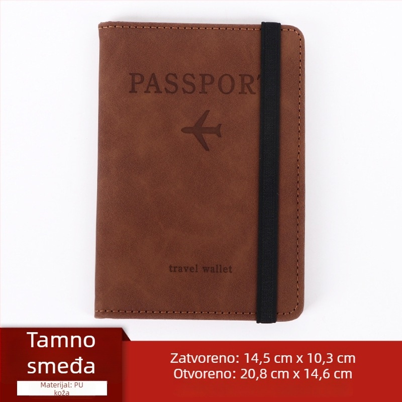 Držač za putovnicu i organizator dokumenata - PU prenosna torbica za putovanje s SIM utorom, unisex, otporna na habanje
