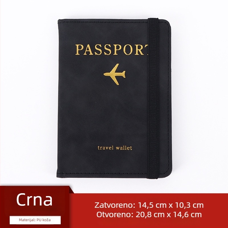 Držač za putovnicu i organizator dokumenata - PU prenosna torbica za putovanje s SIM utorom, unisex, otporna na habanje