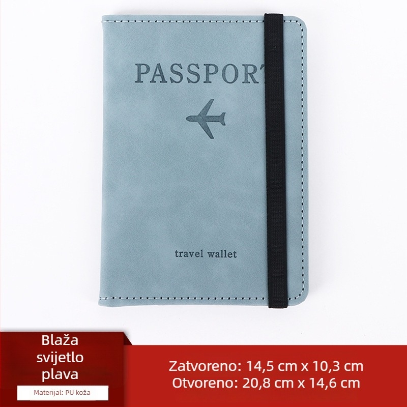 Držač za putovnicu i organizator dokumenata - PU prenosna torbica za putovanje s SIM utorom, unisex, otporna na habanje