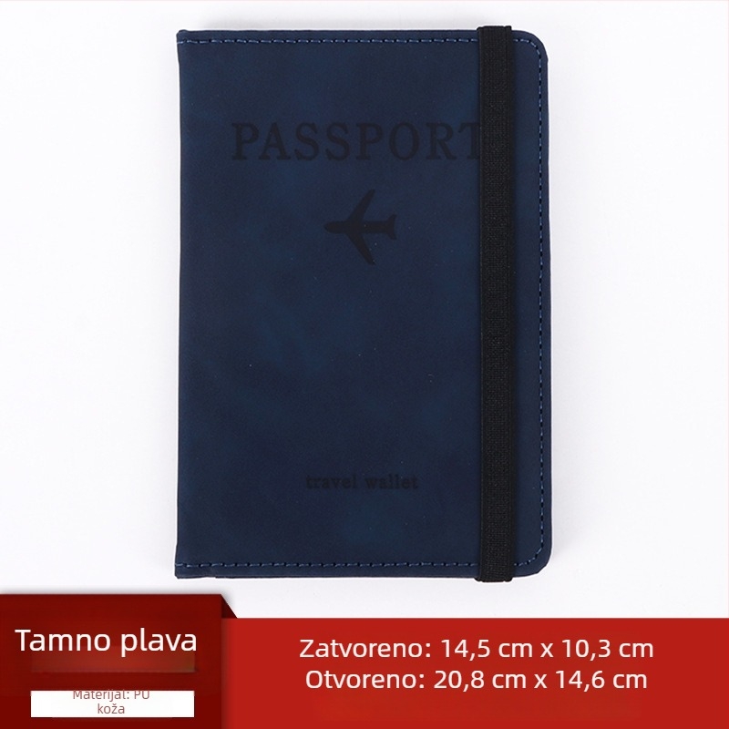 Držač za putovnicu i organizator dokumenata - PU prenosna torbica za putovanje s SIM utorom, unisex, otporna na habanje
