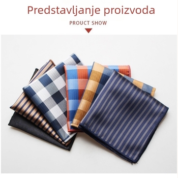 Muška džepna marama - monohromatska džakard tkanina, poliester vlakna, podstava poliester, ležerni stil