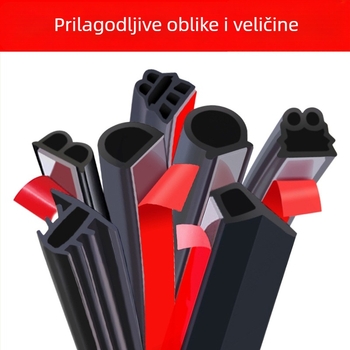 Gumeni zaptivni trak za vrata automobila, dizajn pet i šest rupa, zvučna izolacija i vodonepropusnost, za razne modele