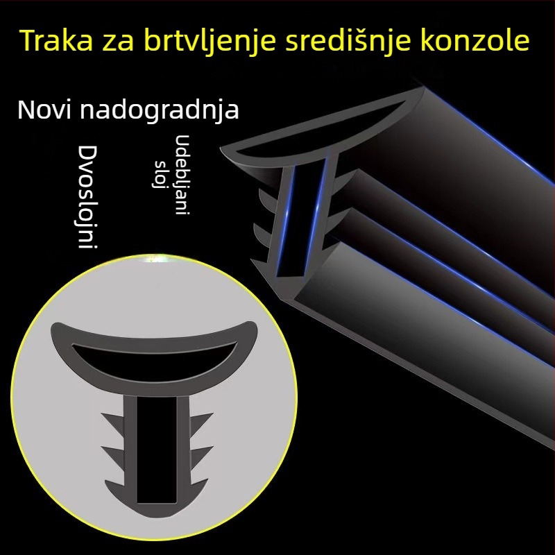 Gumeni zaptivni trak za vrata automobila, dizajn pet i šest rupa, zvučna izolacija i vodonepropusnost, za razne modele