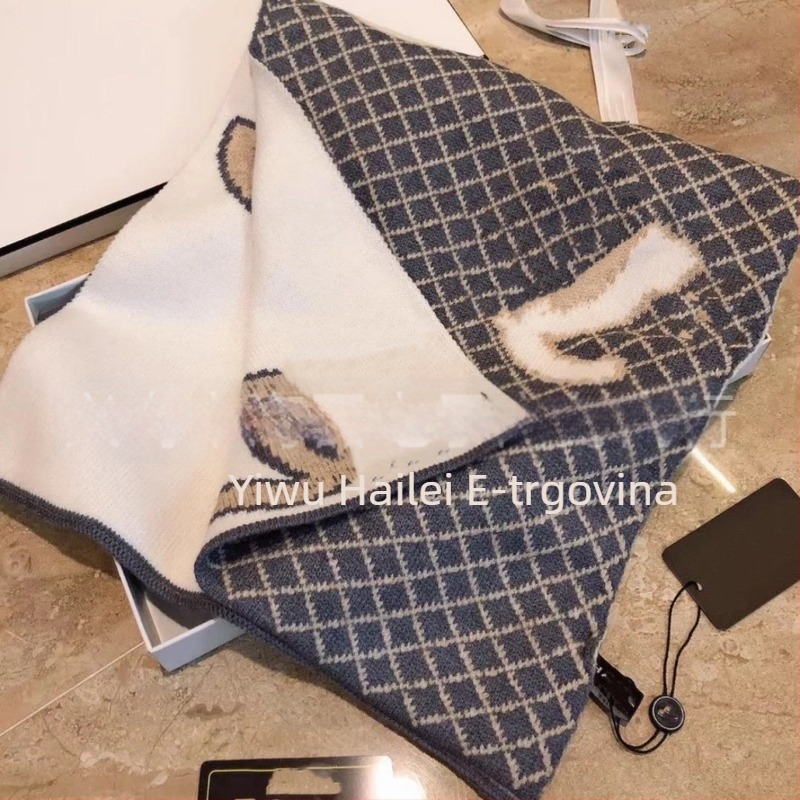 Jacquard šal, dvostrani, umjetni kašmir s pamučnom podlogom