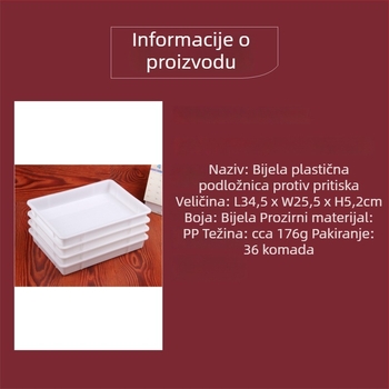 Plastična pravokutna posuda za hranu, može se slagati, jednobojna, kineski stil
