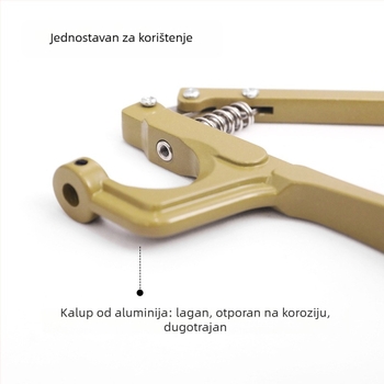 Set alata za ugradnju metalne kopče s ručnim presnim kliještima – za odjeću i dodatke; Materijal: metal; Struktura: ručne kliješte za presovanje metalne kopče; Opseg primjene: kaputi, traperice, kape, hlače, kožne jakne, torbe; Marka: Xinghe