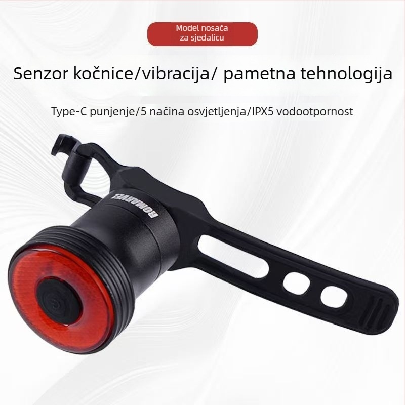 Lumaiwei SR1 stražnja LED svjetiljka za bicikl s Type-C punjenjem i pametnim senzorom kočenja za planinske bicikle