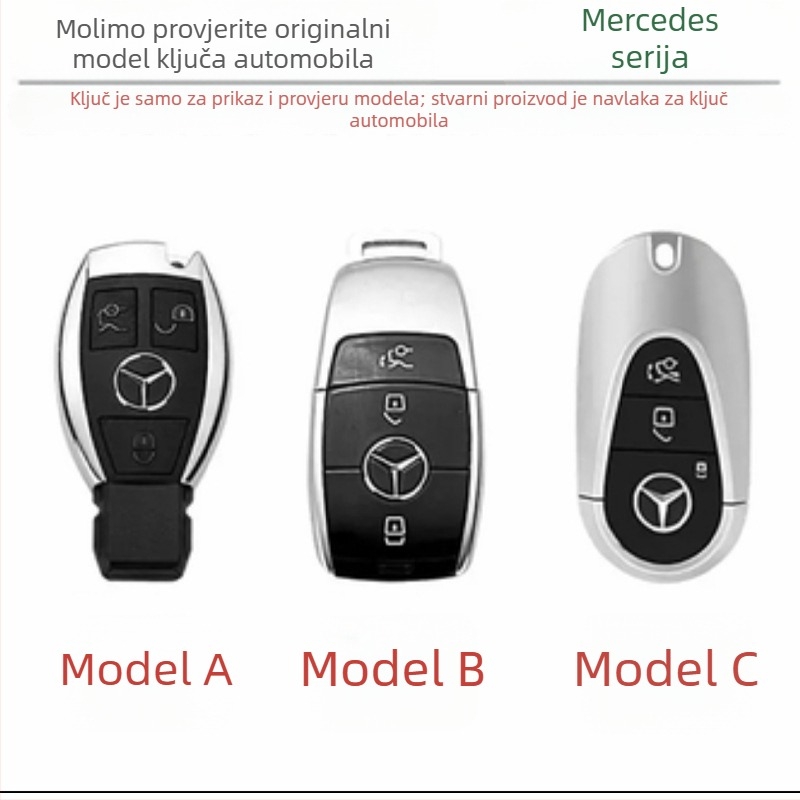 Kryt za ključ Mercedes-Benz GLC s Napa uzorkom za modele C260L, C200L, GLB, GLE350, E300L, E260