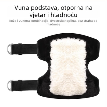 Unisex zaštitne koljenice za motocikl s vunenom podstavom, vjetrootpornost, zimsku zaštitu za vožnju biciklom