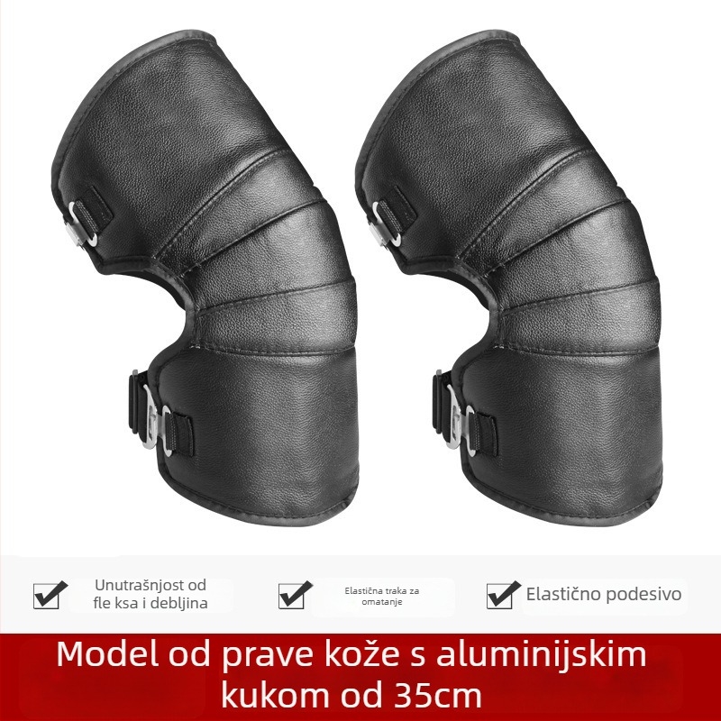 Unisex zaštitne koljenice za motocikl s vunenom podstavom, vjetrootpornost, zimsku zaštitu za vožnju biciklom